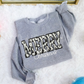 Merry Christmas trees Faux Embroidery -DTF