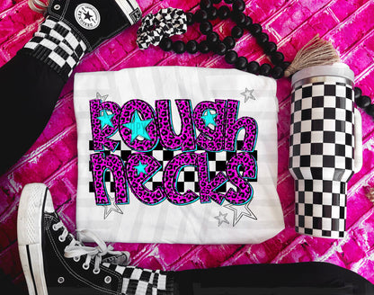 Pink Leopard Neon Mascots (dropdown)-DTF&UV
