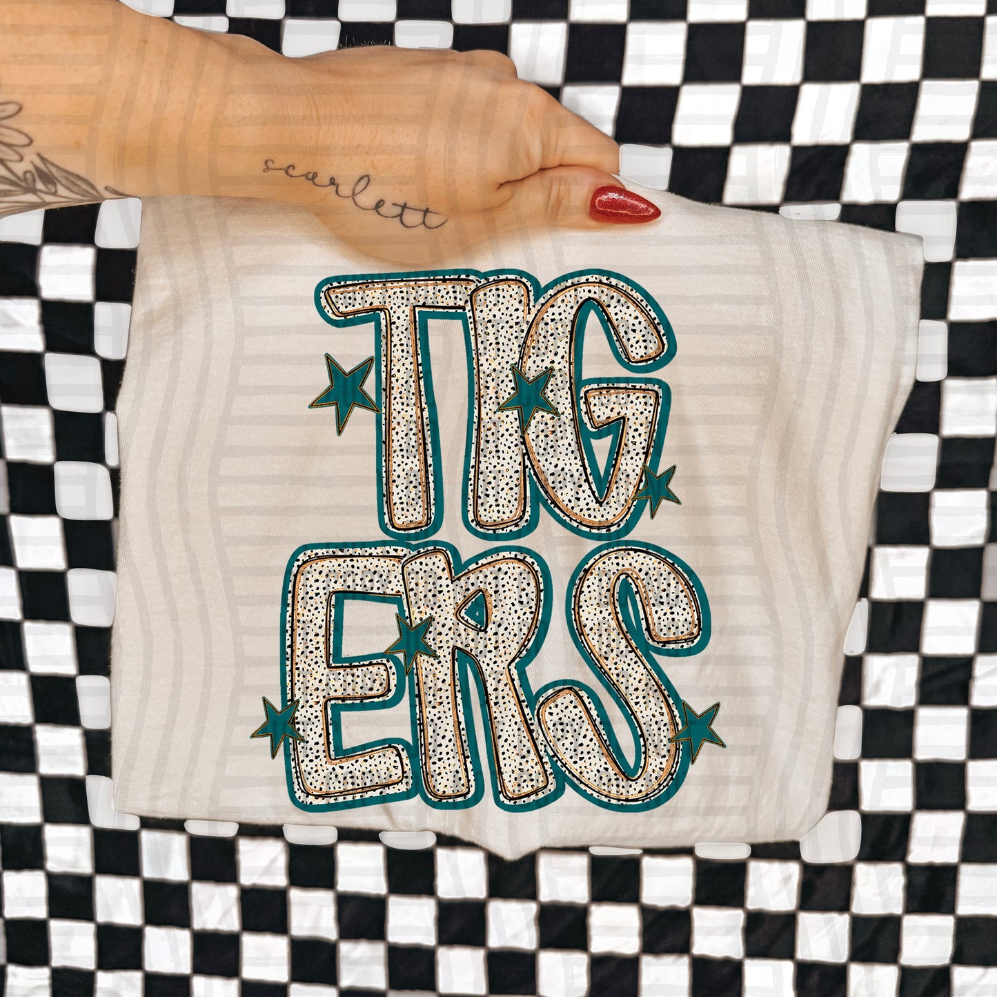 Teal Dotty (DROPDOWN MENU)-DTF&UV