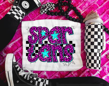 Pink Leopard Neon Mascots (dropdown)-DTF&UV