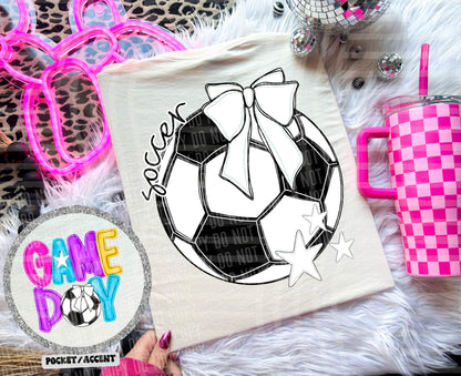 Bright Preppy Soccer(included FRONT AND BACK) DROPDOWN- DTF&UV