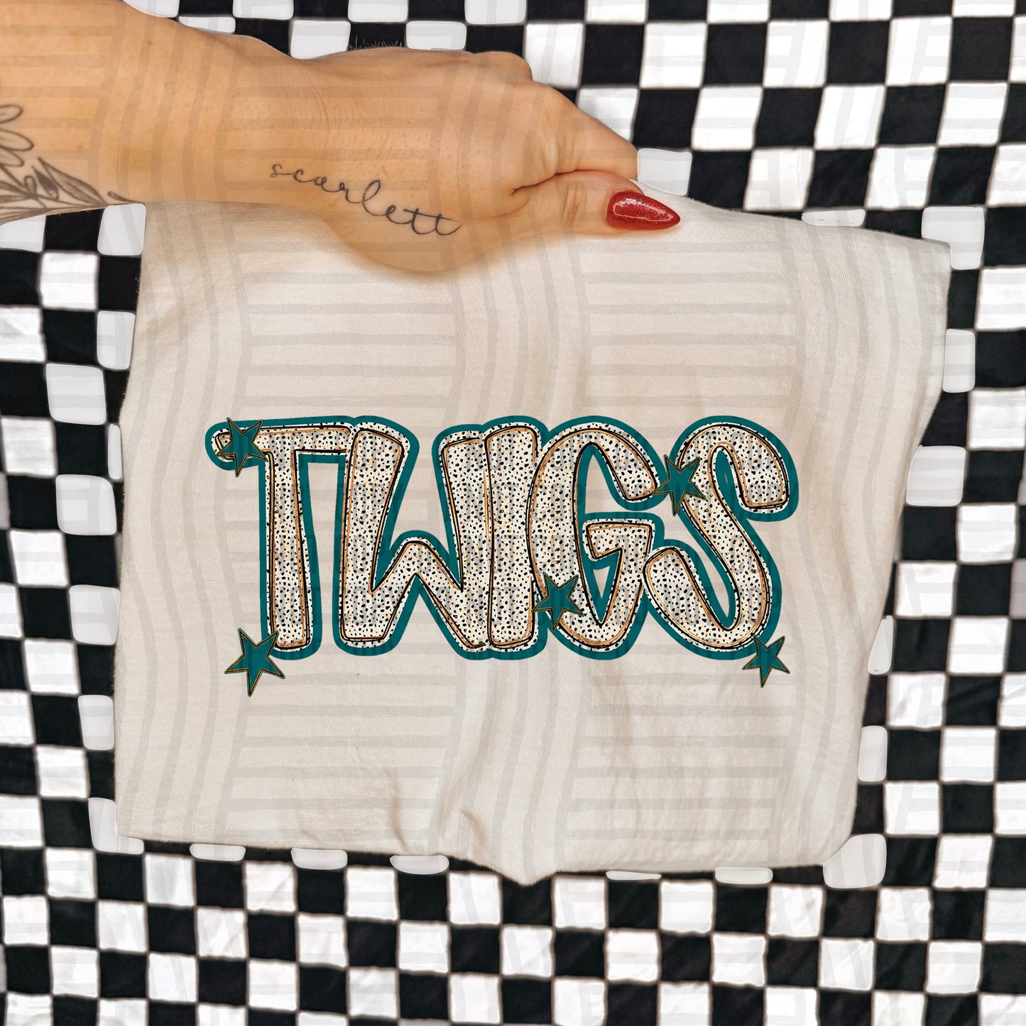 Teal Dotty (DROPDOWN MENU)-DTF&UV