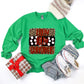 Holly Jolly Christmas Leopard With Green Outline - DTF