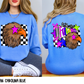 Bright Checkered Mascots (BACK- Dropdown)-DTF&UV