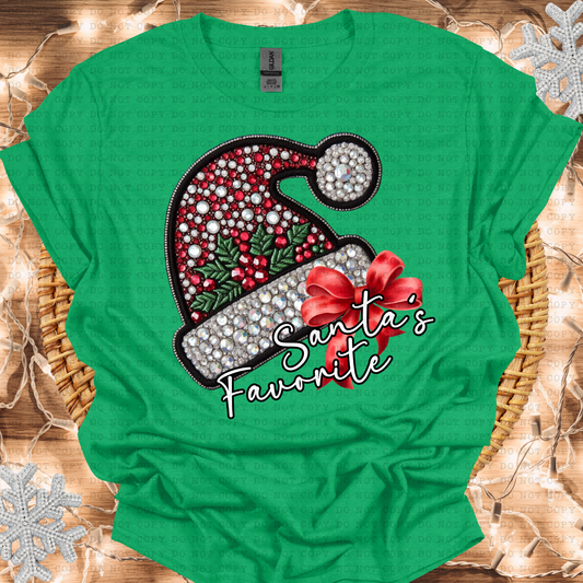 Santa's Favorite faux sequin hat-DTF