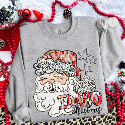 Christmas Santa States brushstroke (dropdown)-DTF