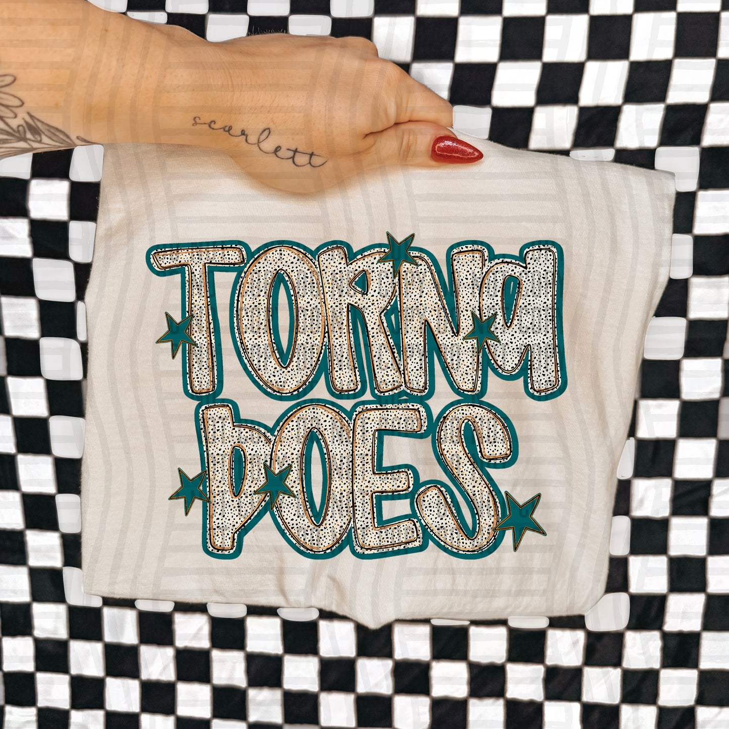 Teal Dotty (DROPDOWN MENU)-DTF&UV