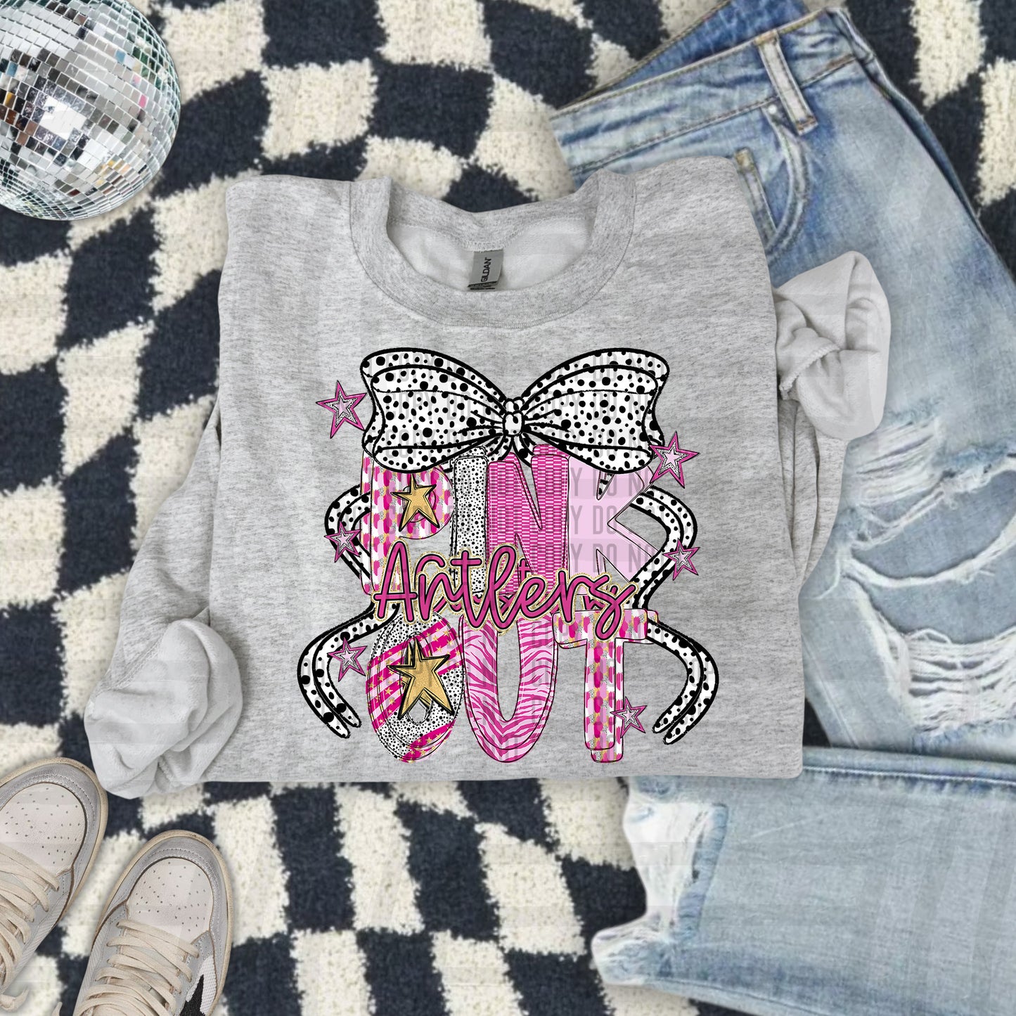 Pink out Gold- (DROPDOWN MASCOT)-DTF&UV