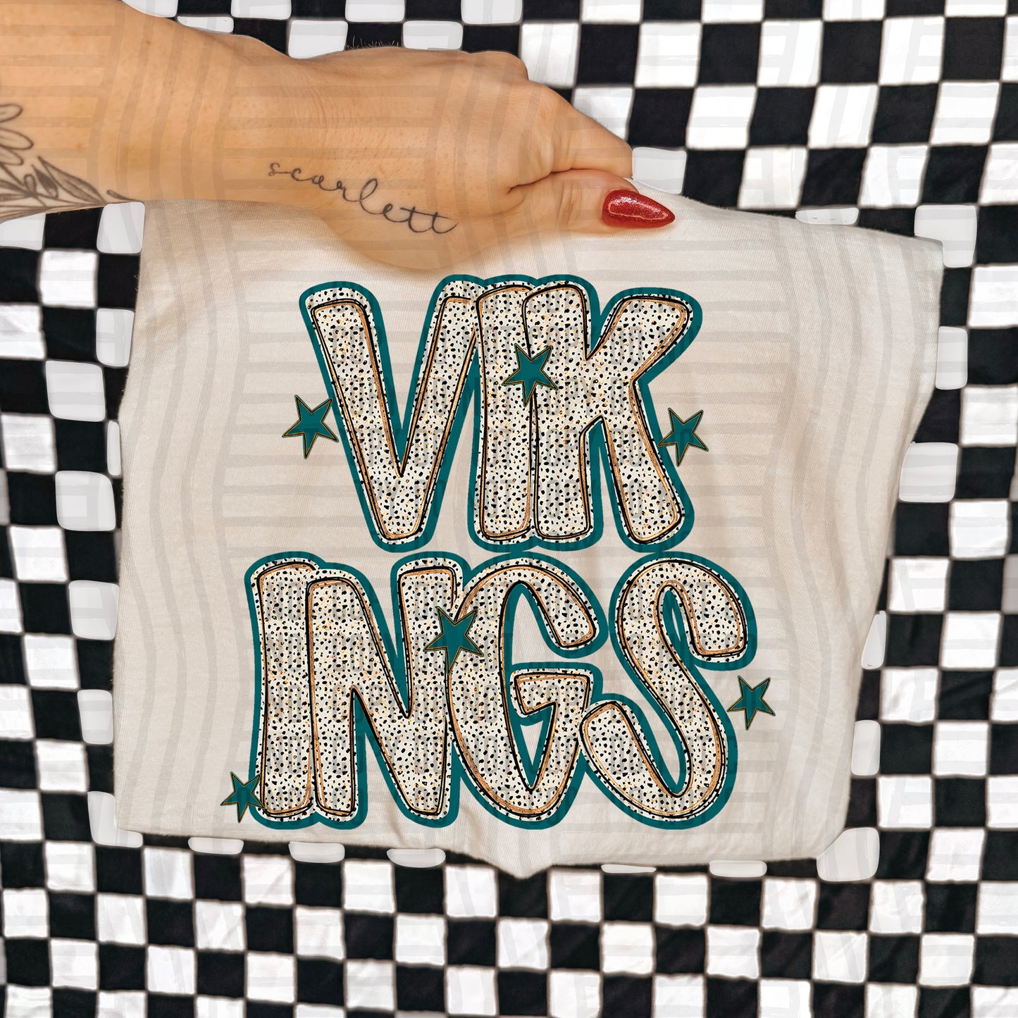 Teal Dotty (DROPDOWN MENU)-DTF&UV