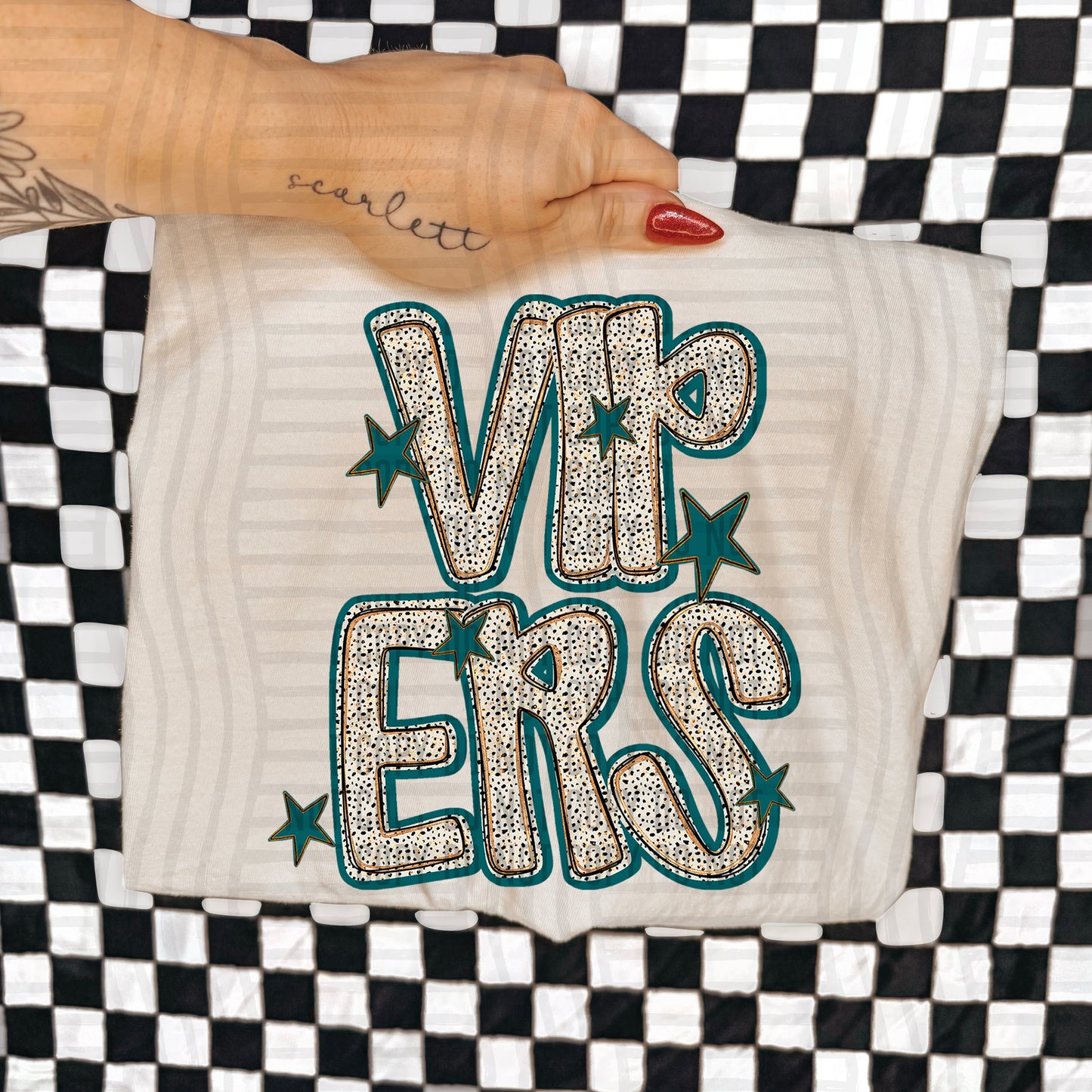 Teal Dotty (DROPDOWN MENU)-DTF&UV