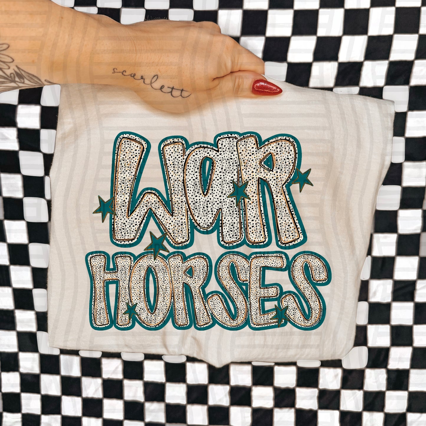 Teal Dotty (DROPDOWN MENU)-DTF&UV