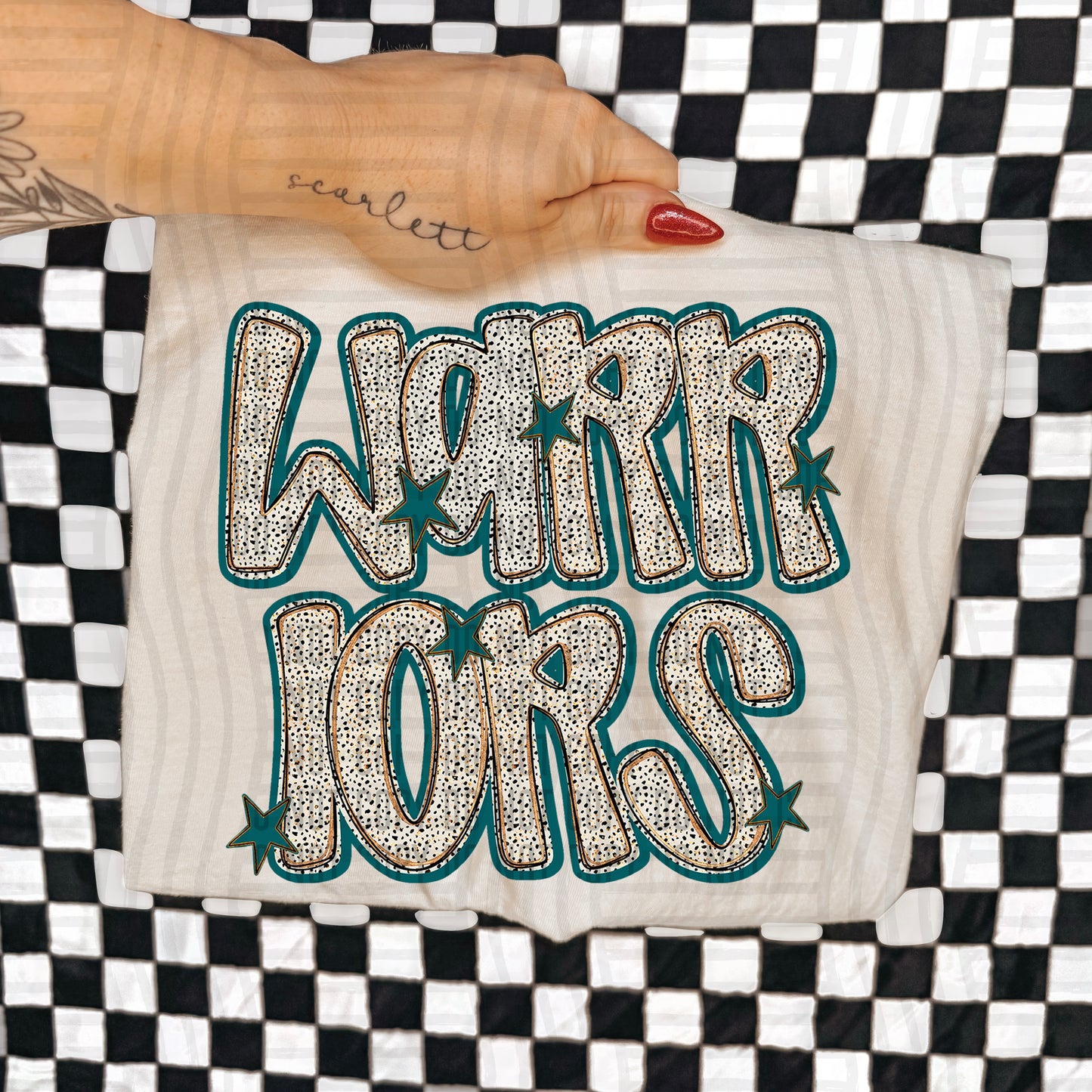 Teal Dotty (DROPDOWN MENU)-DTF&UV