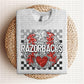 Baseball Mascots Faux Embroidery Checkered Sequins -DTF