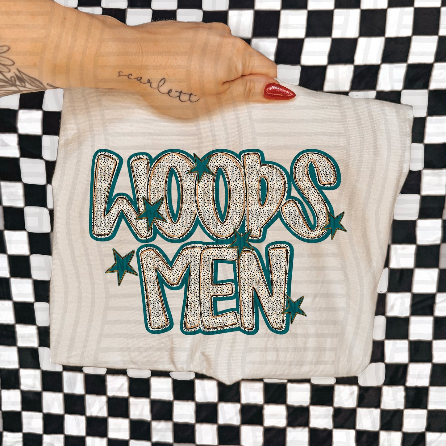 Teal Dotty (DROPDOWN MENU)-DTF&UV