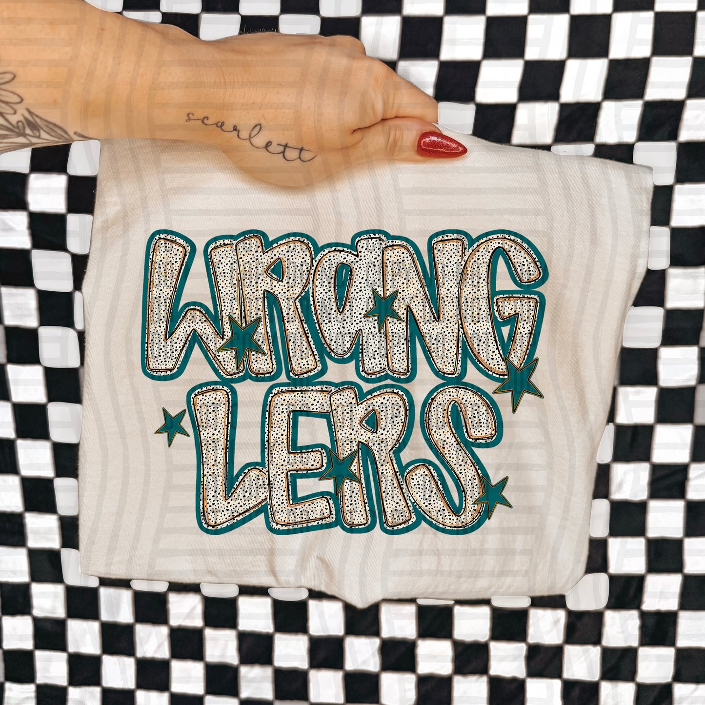 Teal Dotty (DROPDOWN MENU)-DTF&UV