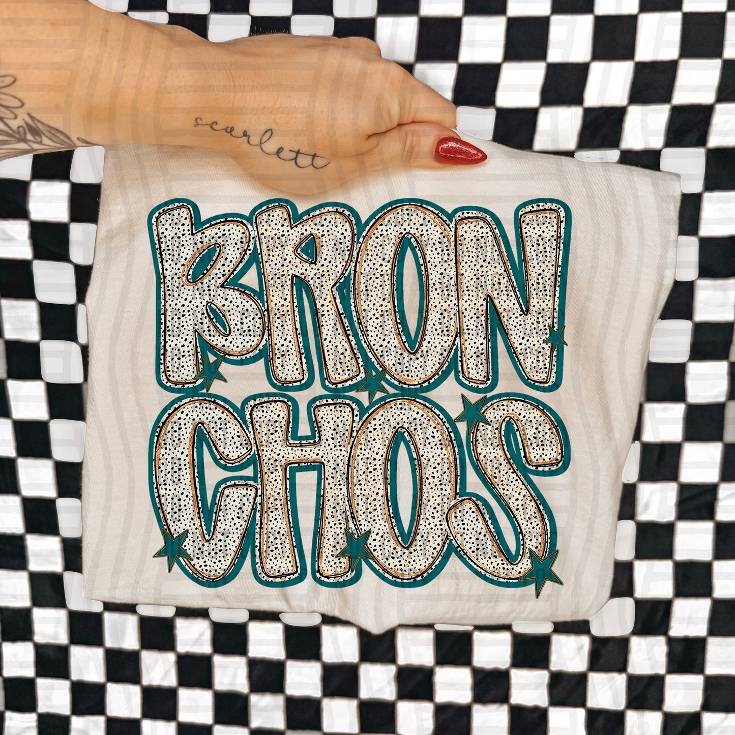 Teal Dotty (DROPDOWN MENU)-DTF&UV