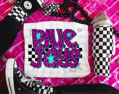 Pink Leopard Neon Mascots (dropdown)-DTF&UV