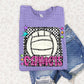 Bright preppy volleyball- (DROPDOWN MASCOT)-DTF&UV