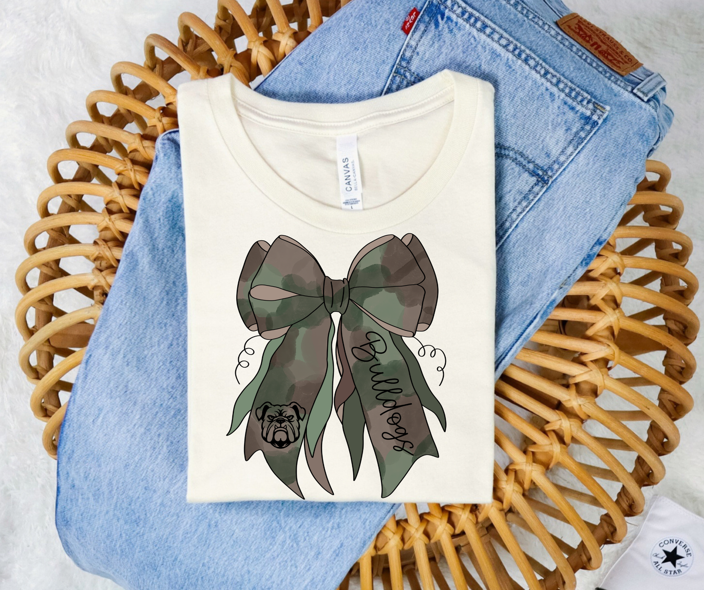 Mascot on Camo bow (Dropdown)-DTF&UV