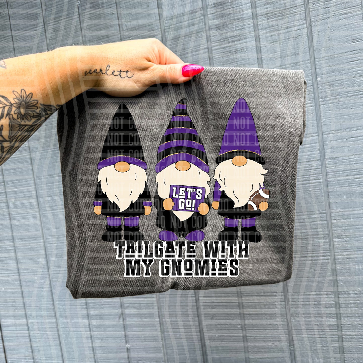 Tailgate with my Gnomies (DROPDOWN Colors)-DTF&UV