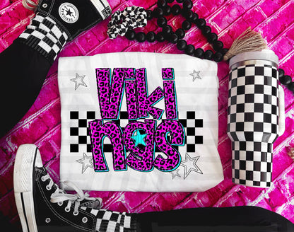 Pink Leopard Neon Mascots (dropdown)-DTF&UV