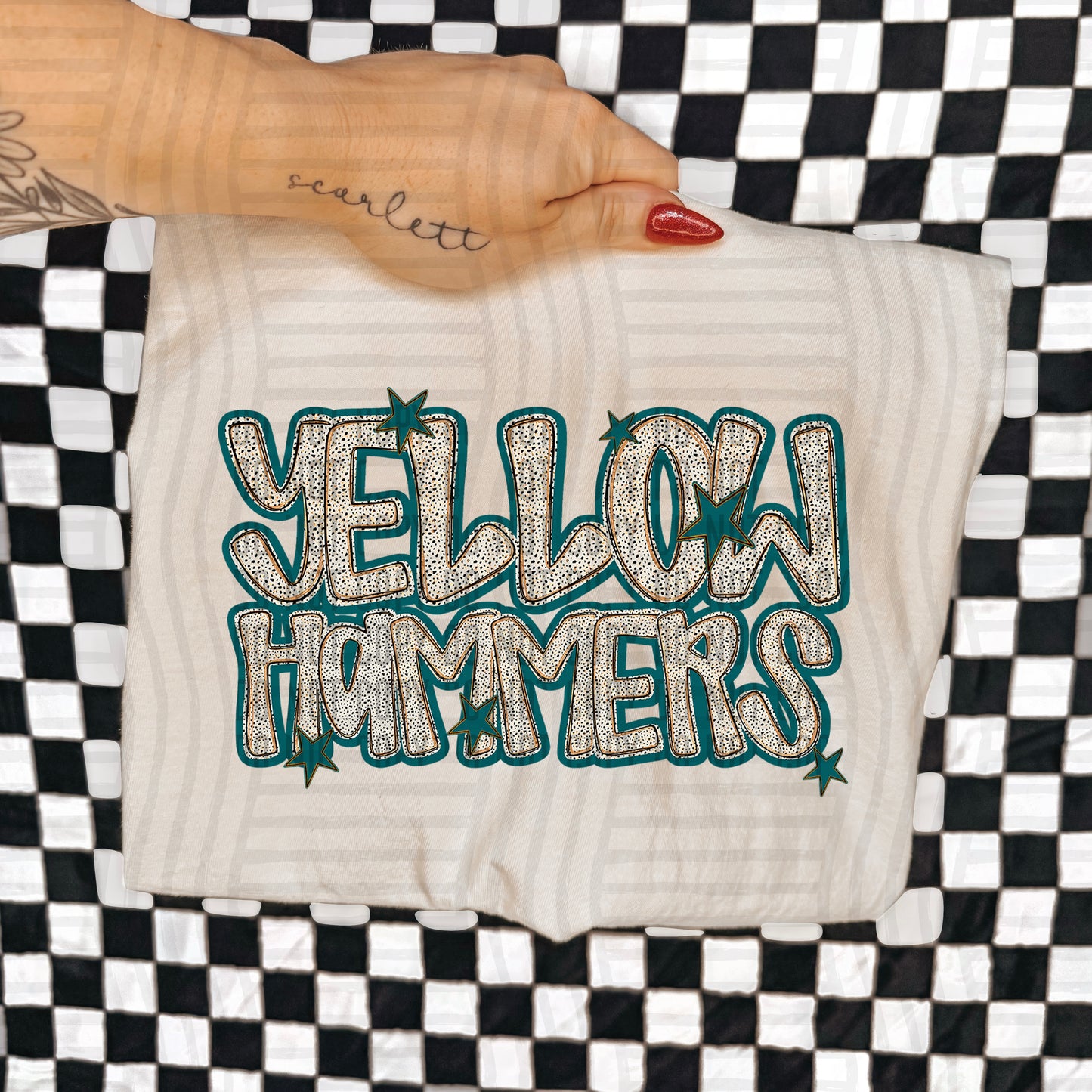 Teal Dotty (DROPDOWN MENU)-DTF&UV