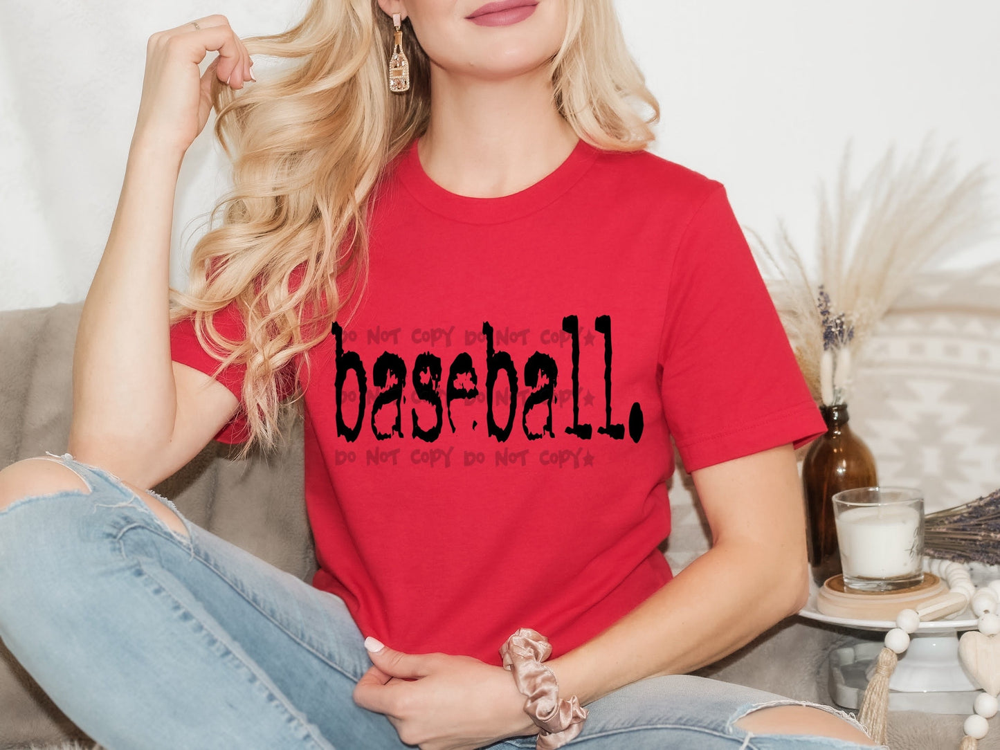 Baseball typography-DTF