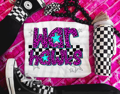 Pink Leopard Neon Mascots (dropdown)-DTF&UV