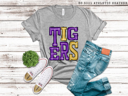 Tigers Purple and Gold - DTF