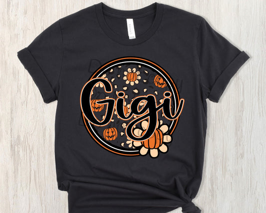 Pumpkin name circle Gigi scroll-DTF