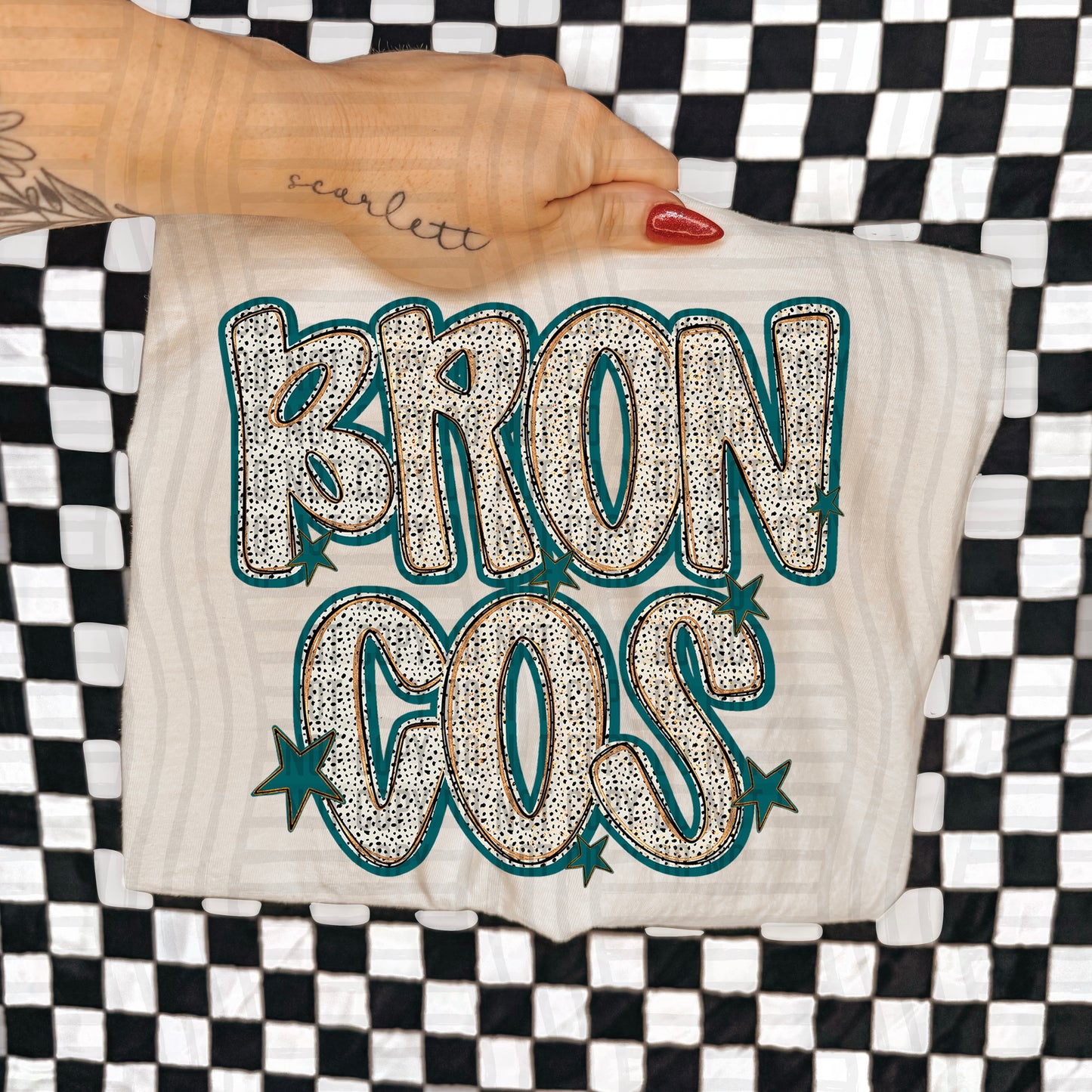 Teal Dotty (DROPDOWN MENU)-DTF&UV