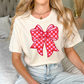 Checkered Heart Coquette Bow-DTF