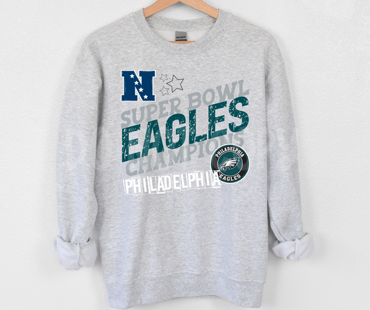 Teal, Grey& White Champion-DTF
