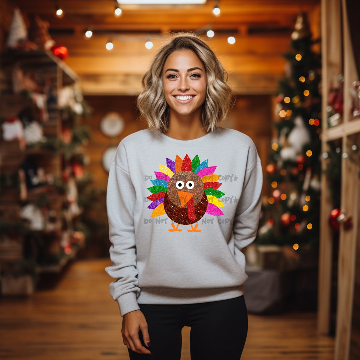Glitter turkey -DTF