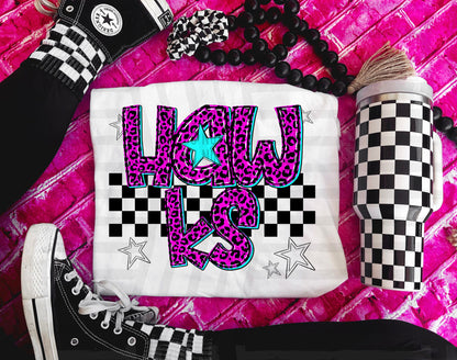 Pink Leopard Neon Mascots (dropdown)-DTF&UV