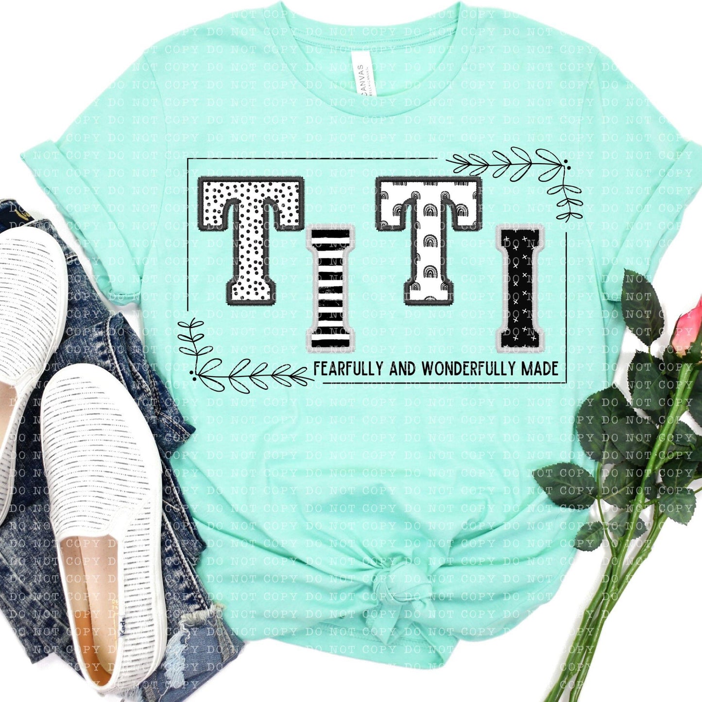 Fearfully And Wonderfully Made Titi Black And White Mixed Prints - DTF