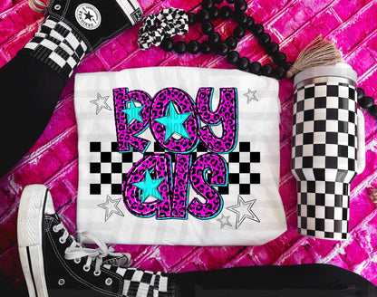 Pink Leopard Neon Mascots (dropdown)-DTF&UV