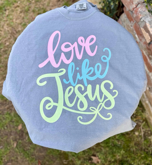 Love like Jesus pastel script-DTF&UV