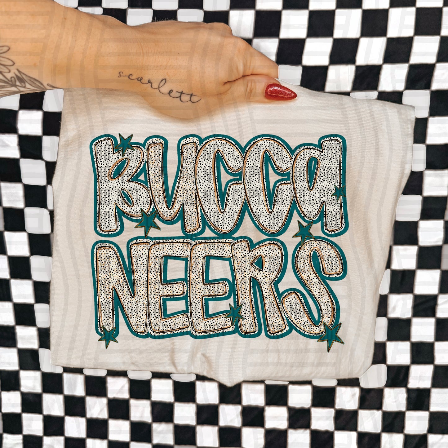 Teal Dotty (DROPDOWN MENU)-DTF&UV