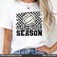 Volleyball Season ball on checker back-DTF
