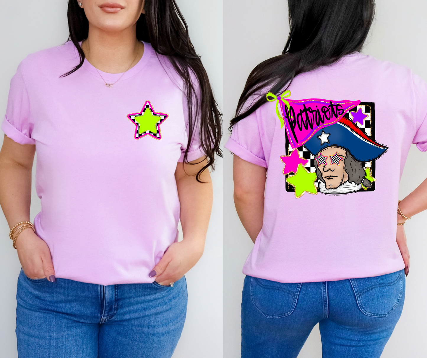 Neon Checkered Mascots(Dropdown)-DTF&UV