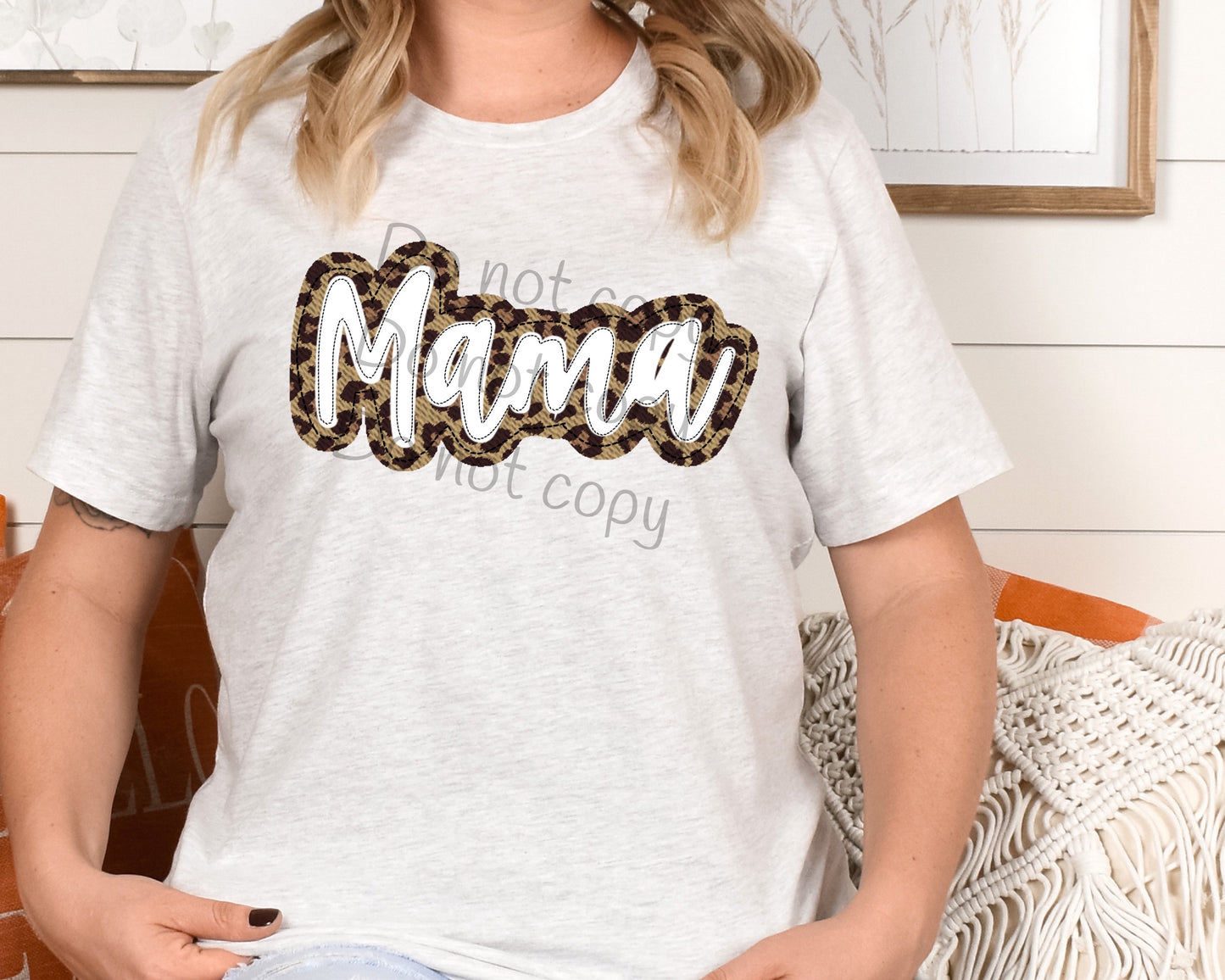 Mama leopard appliqué-DTF