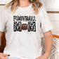 Cow print black stitch sequin football mom-DTF