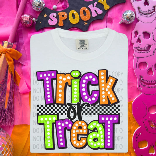 Trick Or Treat Neon -DTF