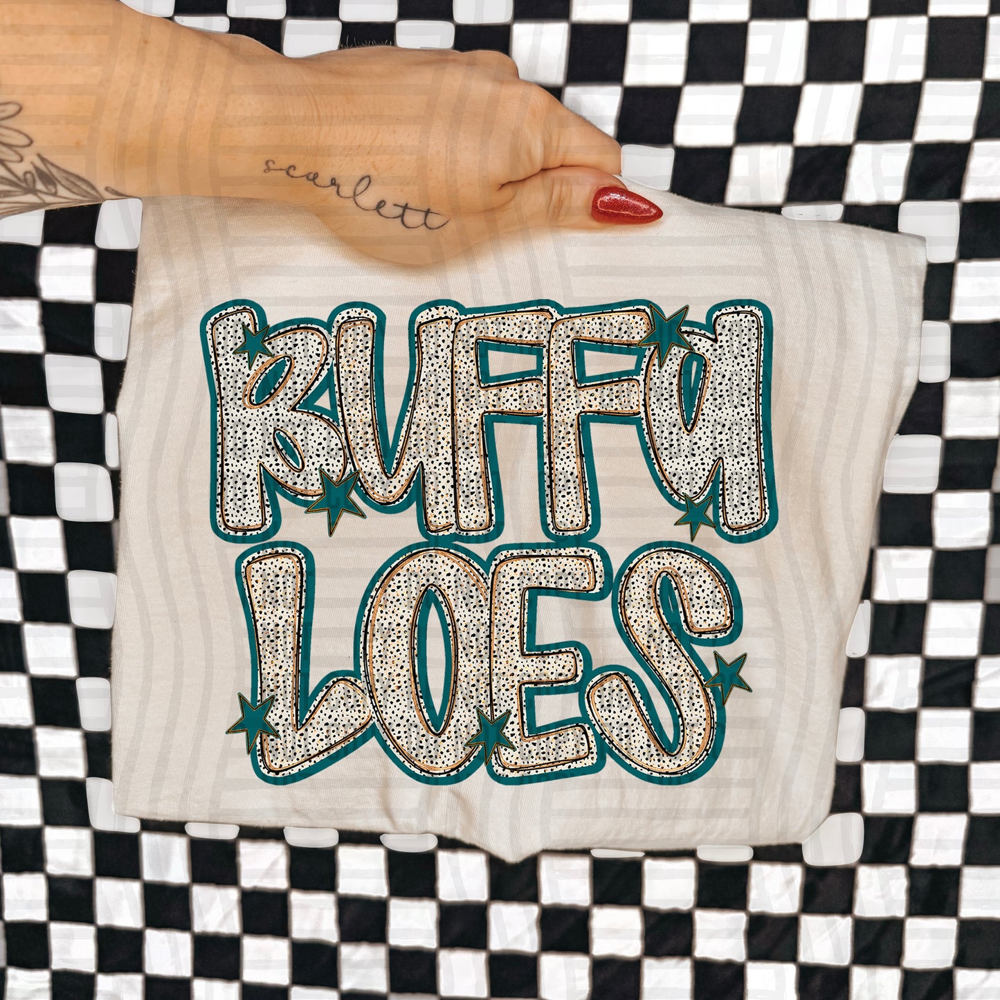 Teal Dotty (DROPDOWN MENU)-DTF&UV