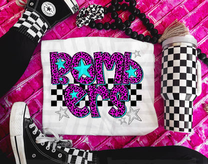 Pink Leopard Neon Mascots (dropdown)-DTF&UV