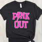 Pink Out Bolt Faux Glitter - DTF