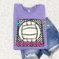 Bright preppy volleyball- (DROPDOWN MASCOT)-DTF&UV