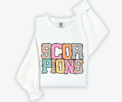 Pastel Stroke Varsity Mascots (ALL Mascots in this listing Dropdown)-DTF