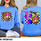 Bright Checkered Mascots (BACK- Dropdown)-DTF&UV